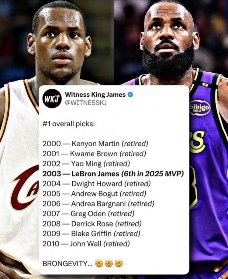 时代印记 新世纪前11位状元仅詹姆斯仍在征战