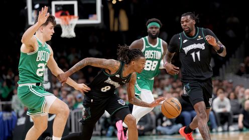 华子缺阵森林狼客场逆转绿军 海兰德23分奇兵 双探花合计45投16中